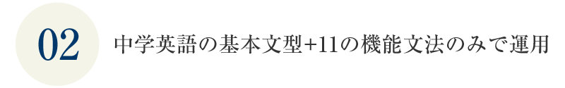 中学英語の基本文型+11の機能文法のみで運用